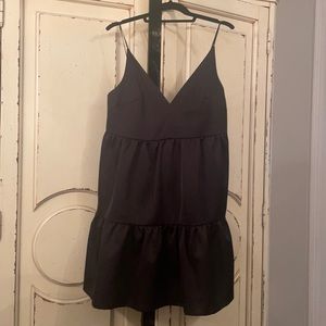 Zara black satin dress.